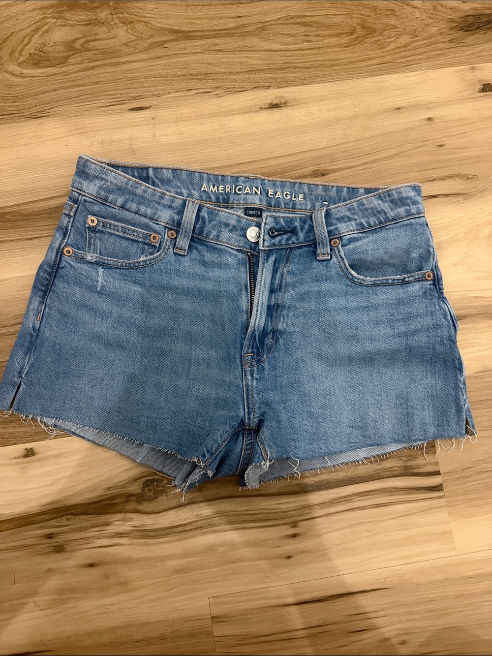 American Eagle Outfitters Light Blue Denim Cutoff Shorts